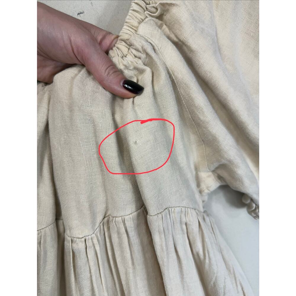 LoboRosa Long off the shoulder linen  maxi dress Small - Picture 4 of 6